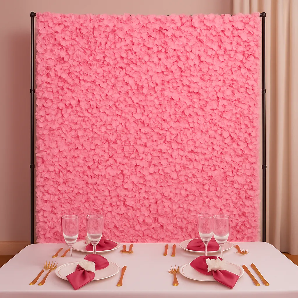 Silk Hydrangeas Flower Wall Backdrop 10x10 Frame