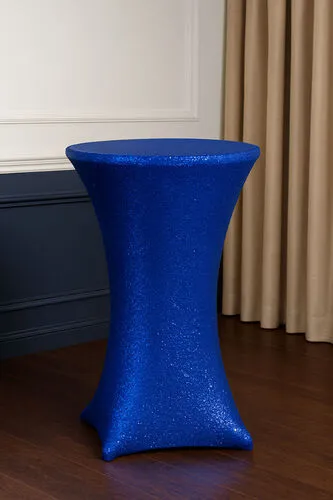 Royal Blue Spandex Cocktail Table Cover