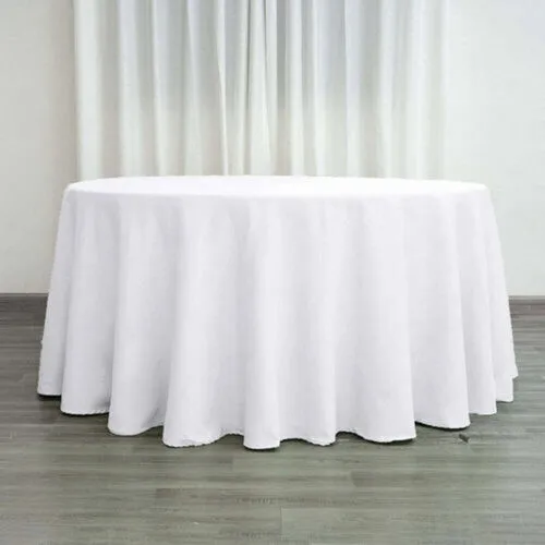 Premium Polyester 132" Round Tablecloth | 6ft table
