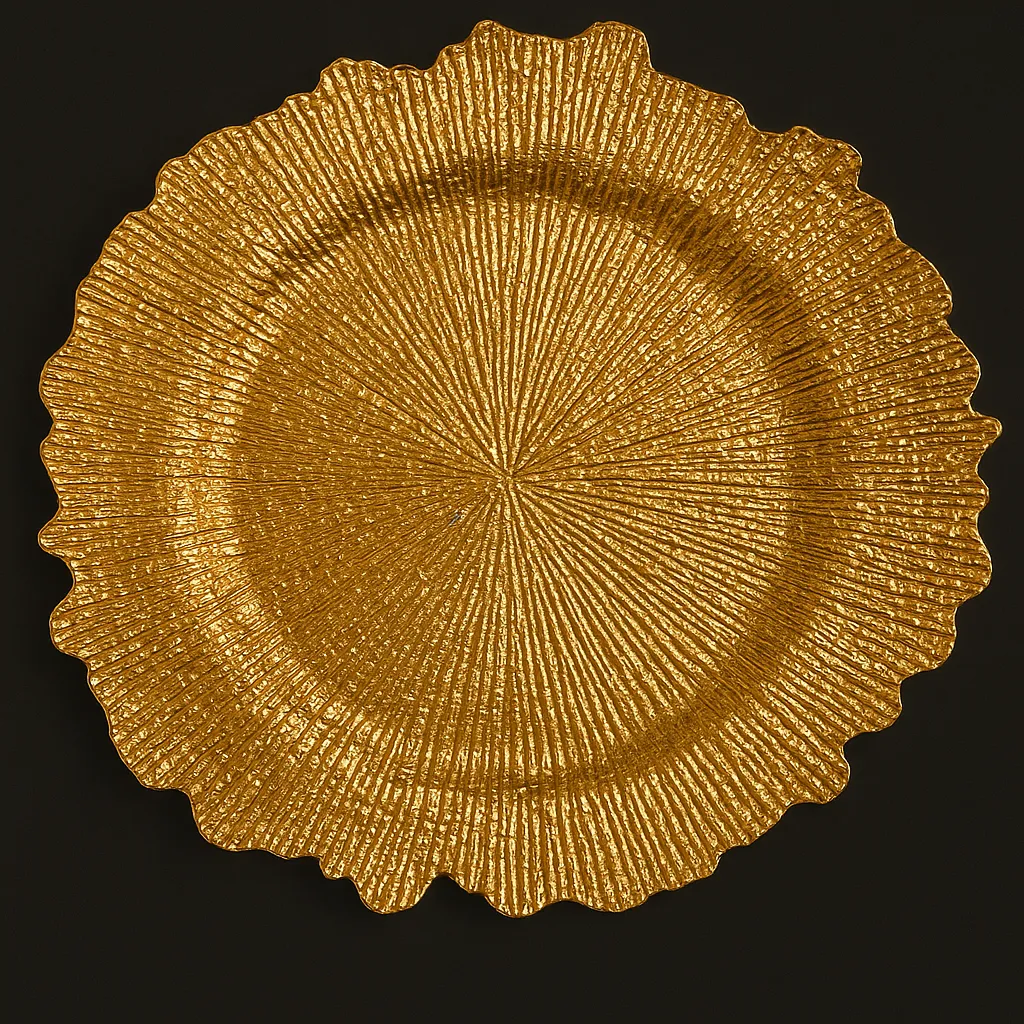 Reef Acrylic charger Plate-Gold