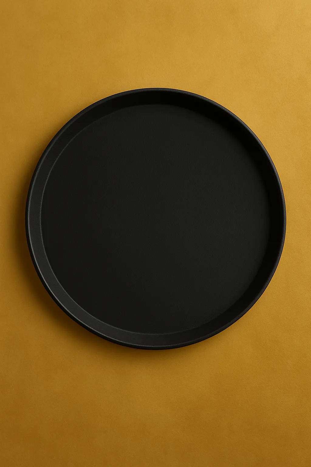 Classic Oval Non-Slip Waiter Tray-14" Black