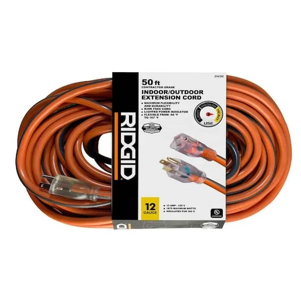 50 FT Commercial Grade Indoor/Outdoor Extension Cord