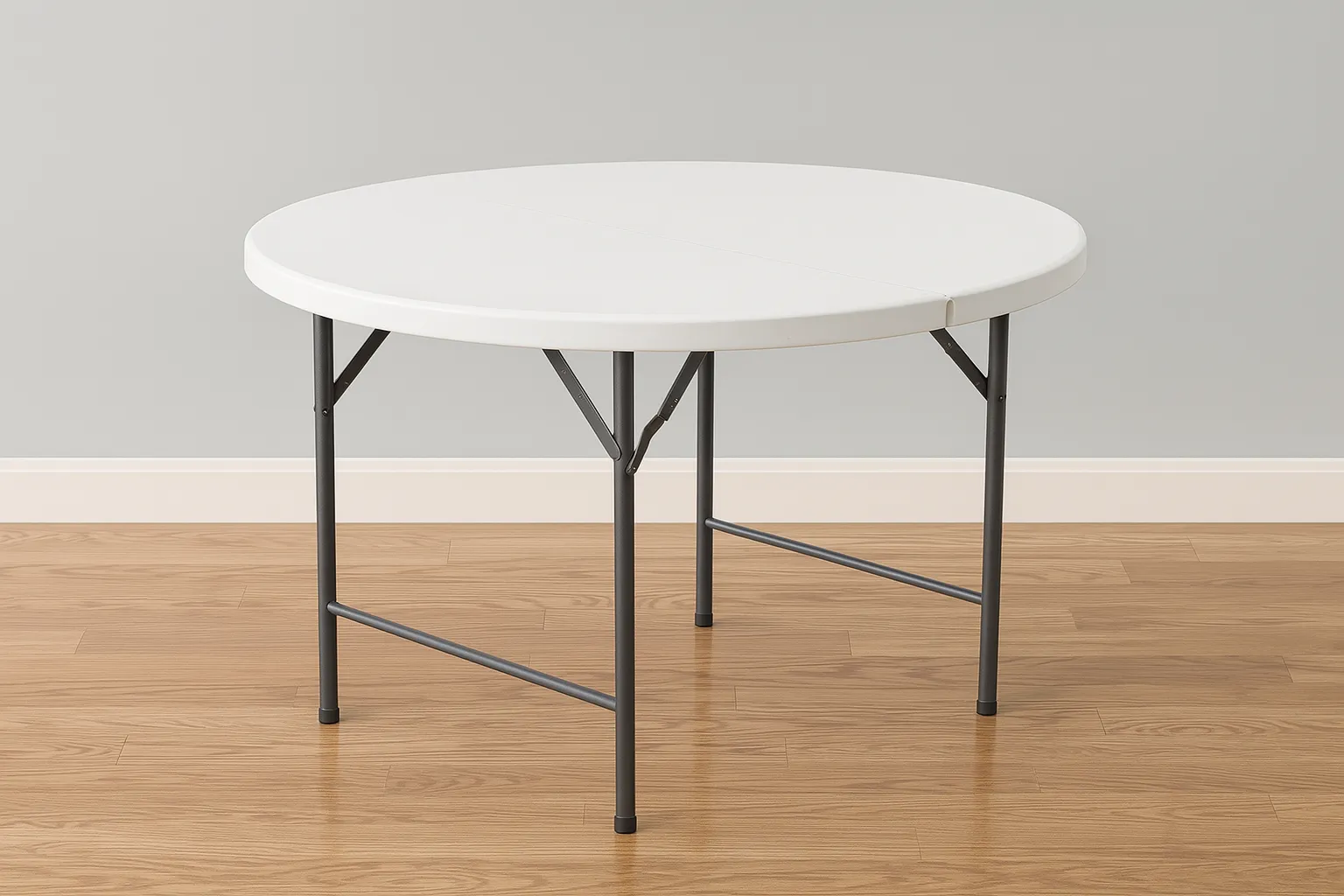 4 FT Round Plastic Bi-Fold Banquet table