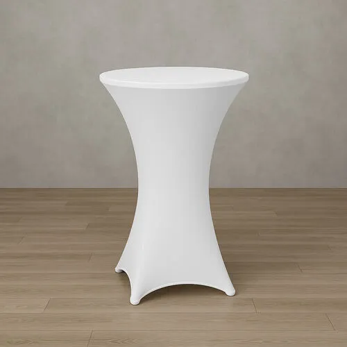 White Spandex Cocktail Table Cover – Fits 30" Cocktail Tables