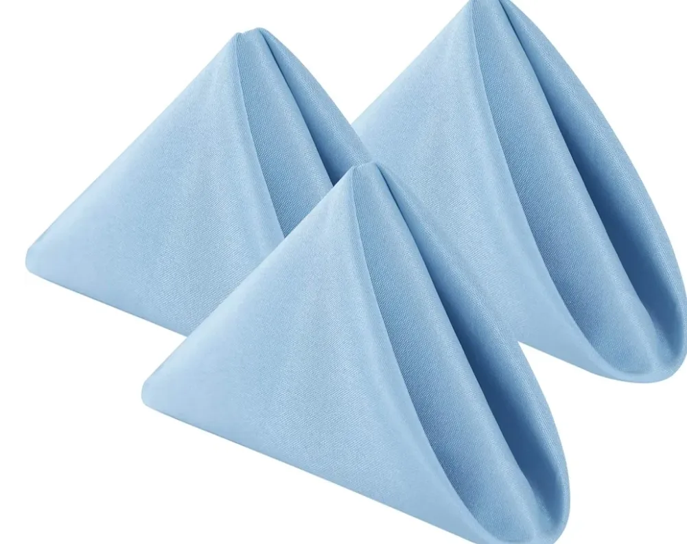 Premium Polyester Napkins 20"x20" Carolina Blue