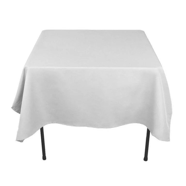 70x70 polyester tablecloth white