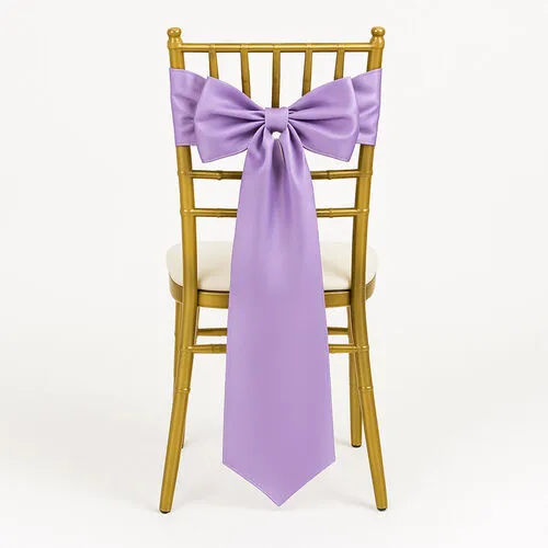 Lavender Satin Chair Sashes