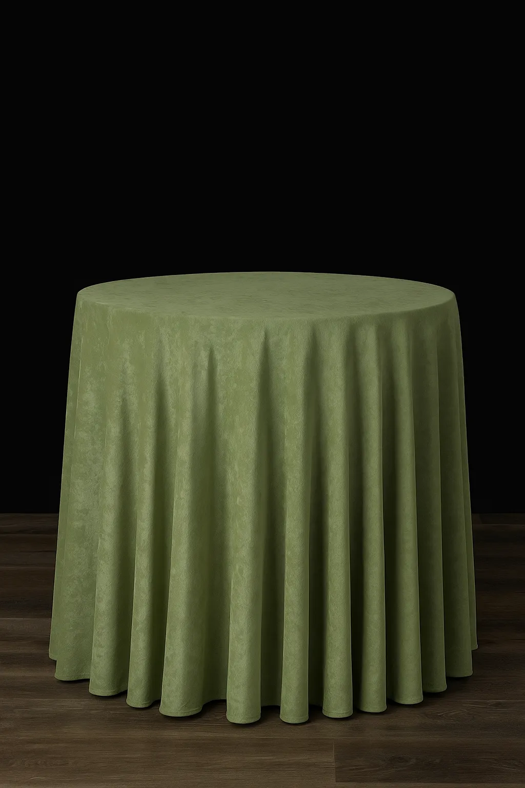 132" Velvet Round Tablecloth - Sage Green