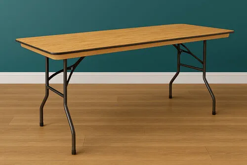 8 FT Wood Rectangle banquet table