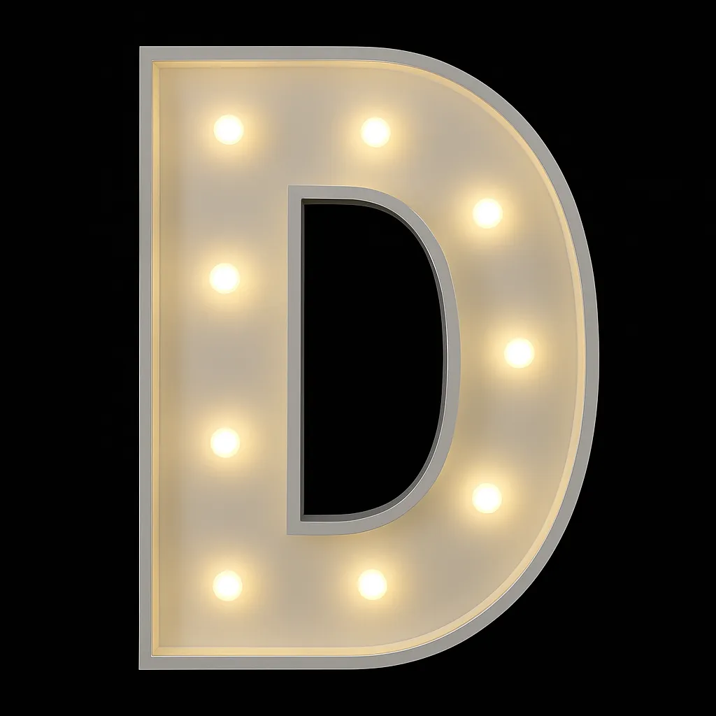 4 ft Marquee light-up letter D