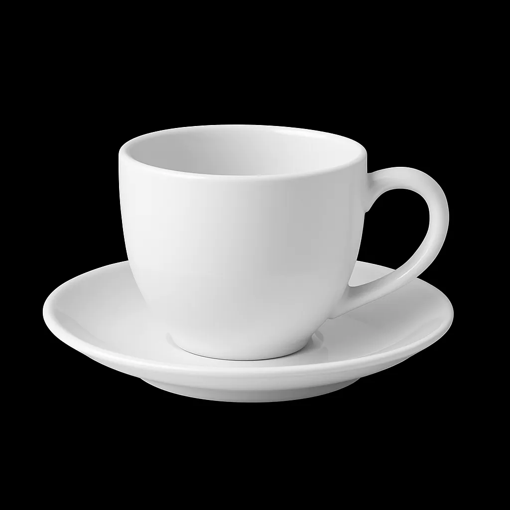 White Porcelain Coffee Cup - 8 oz.