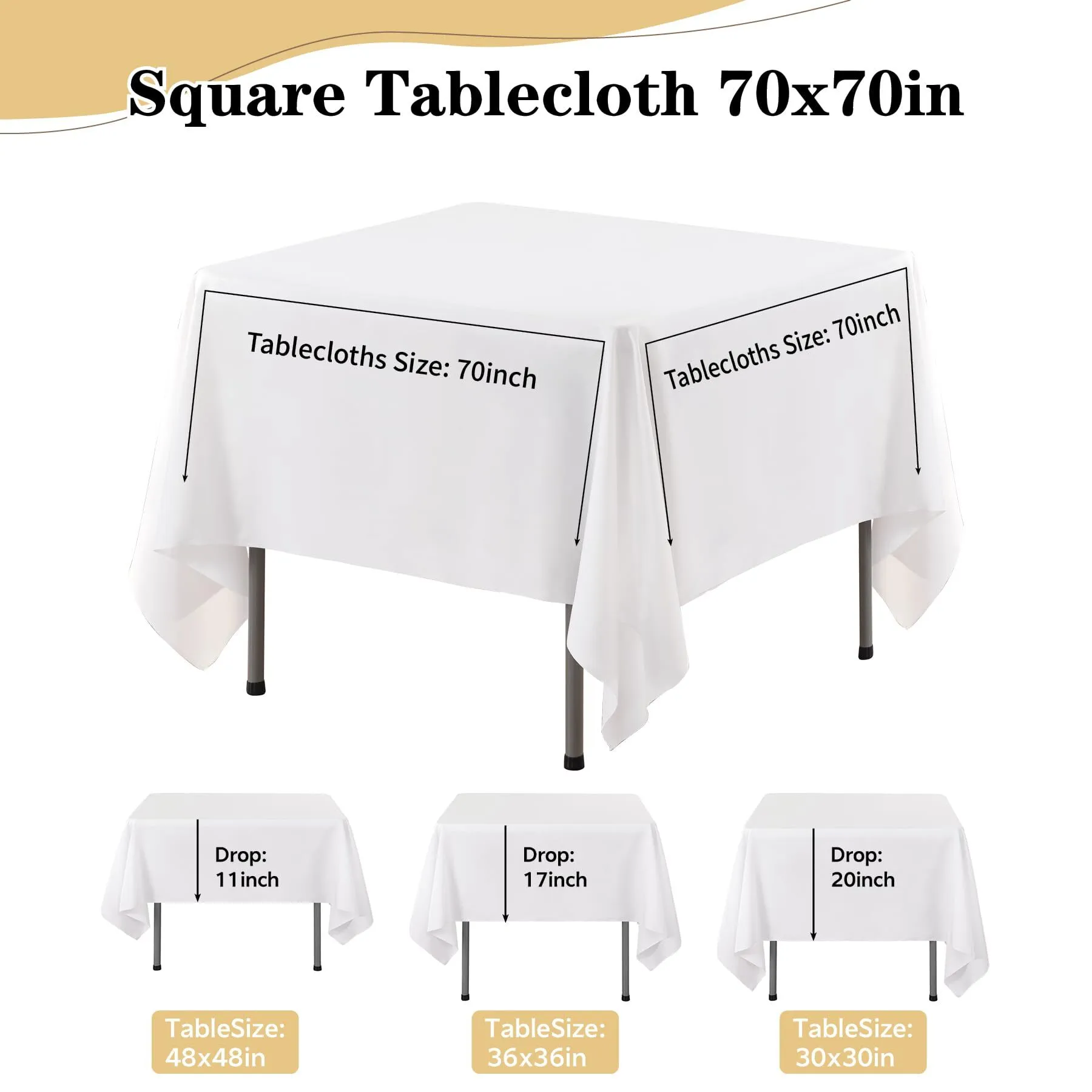 premium-polyester-tablecloth-White color 70x70