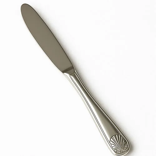 Elegant Silver Stainless Dinner Knife.