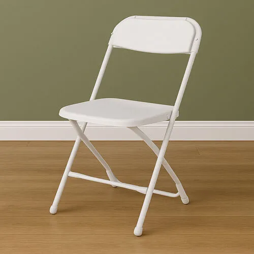 Plastic Folding Chair - White