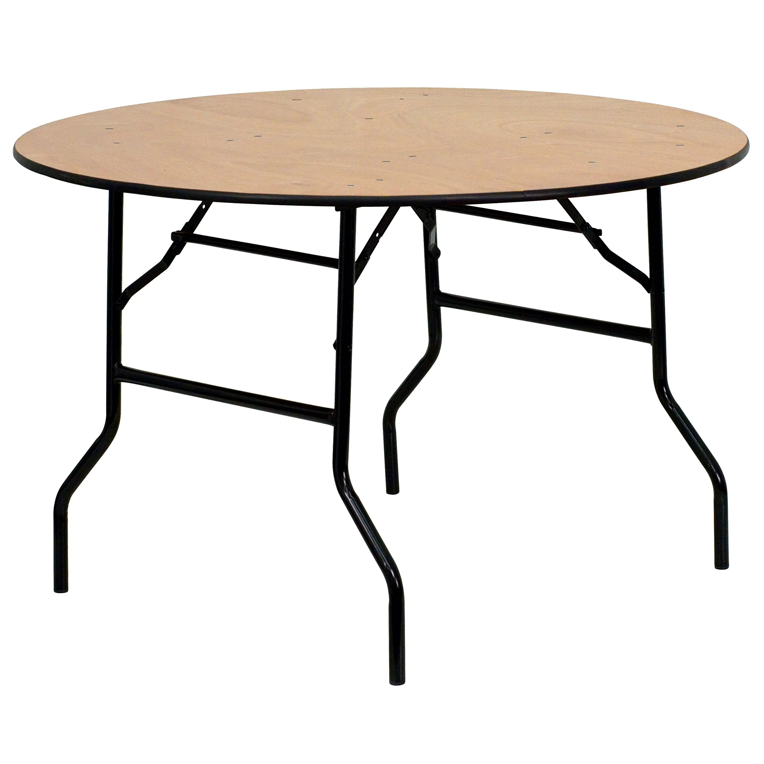 4 FT Round Wood Folding Banquet table