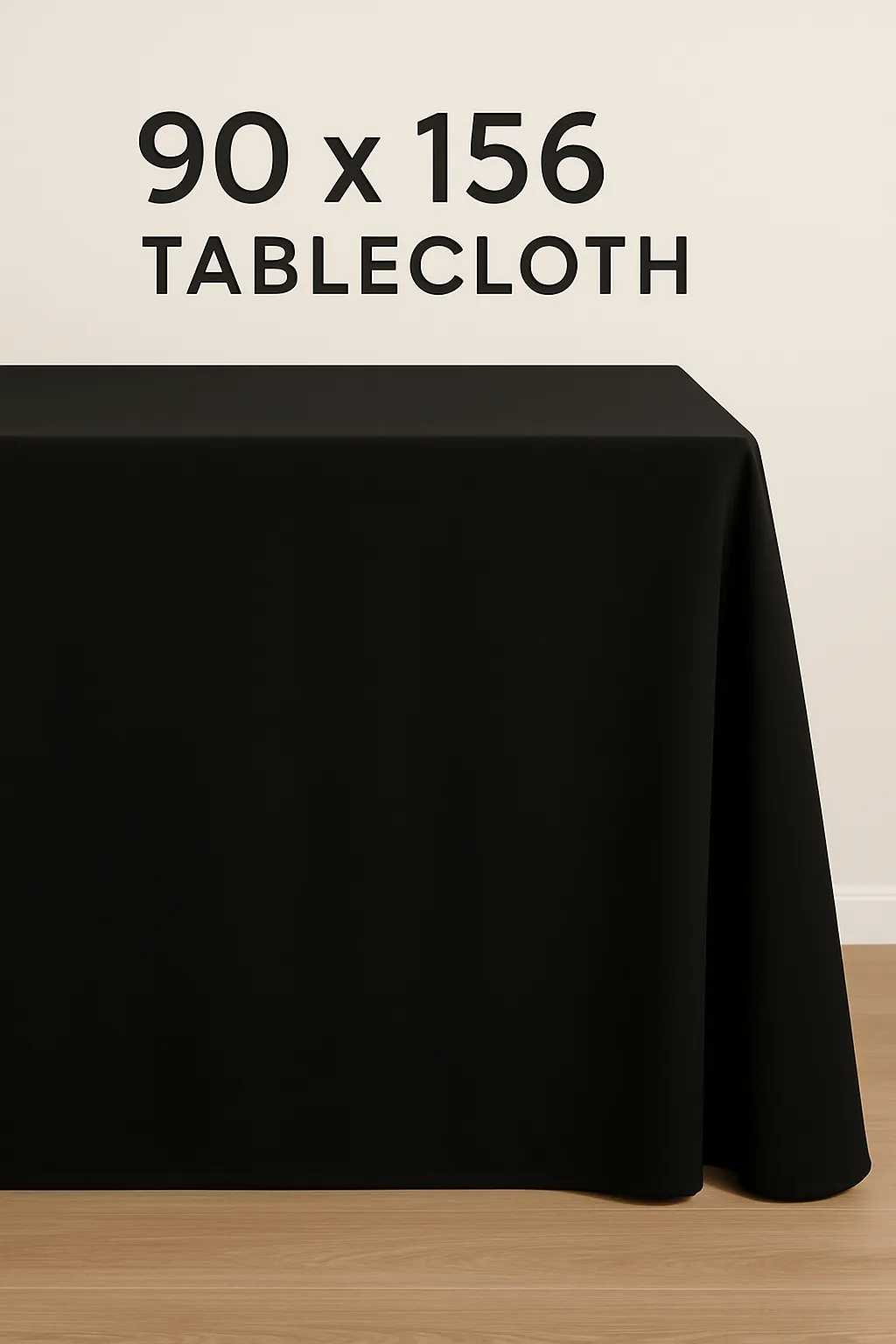 Tablecloth Premium Polyester - 90x156 -Black