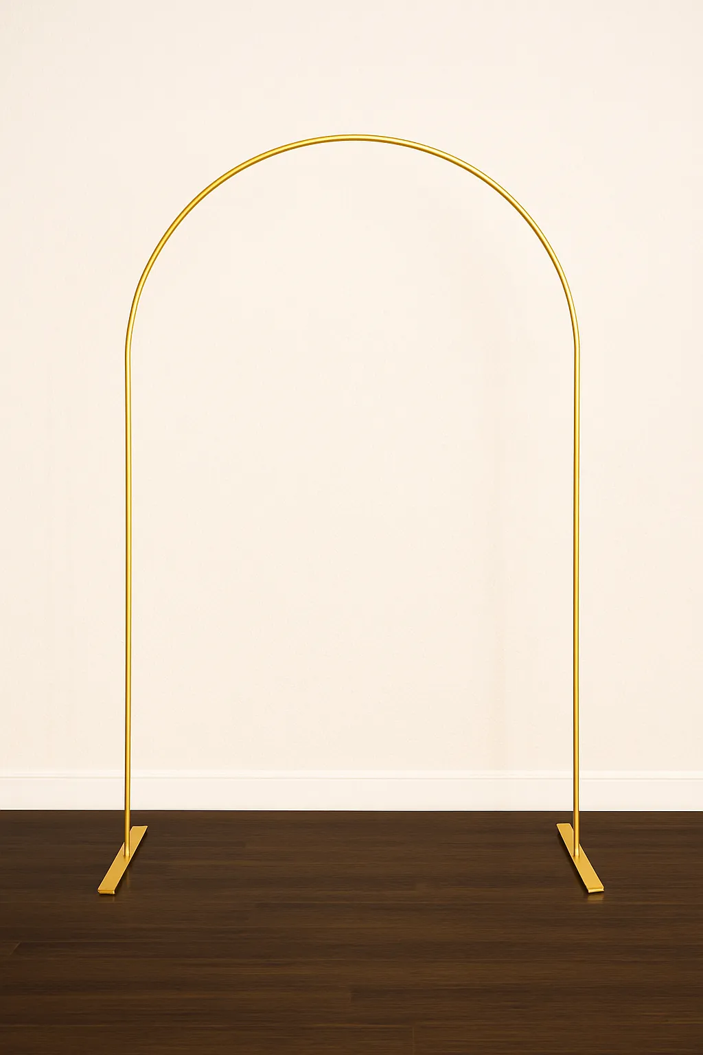 6.6 ft Gold Metal Round Arch Backdrop Stand – Elegant Wedding & Event Frame