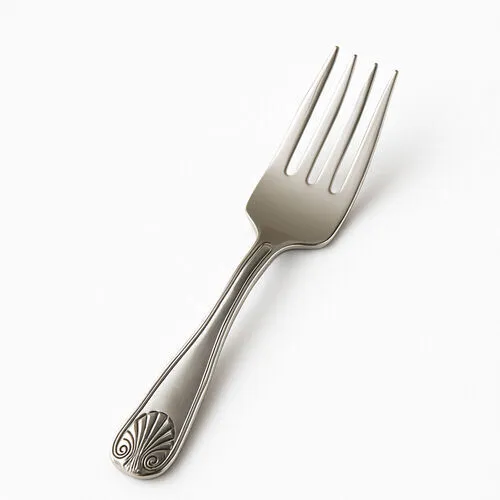 Elegant Silver Stainless Steel Salad Fork