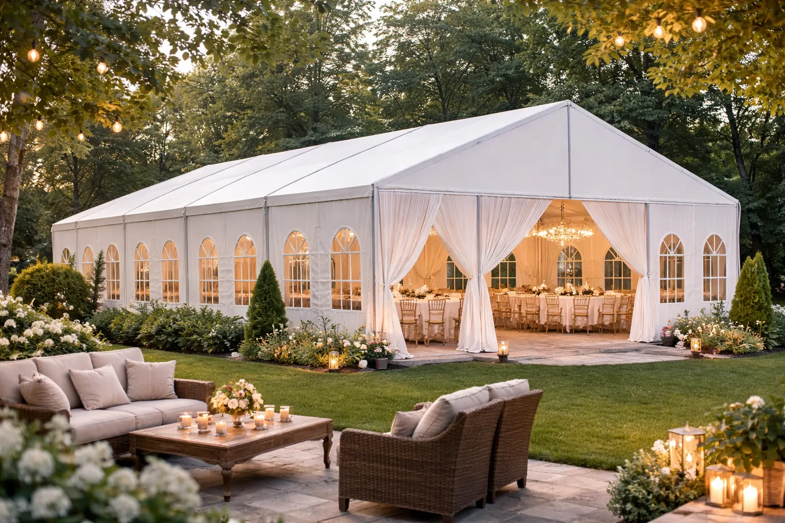 30x40 Frame Tent-White Top