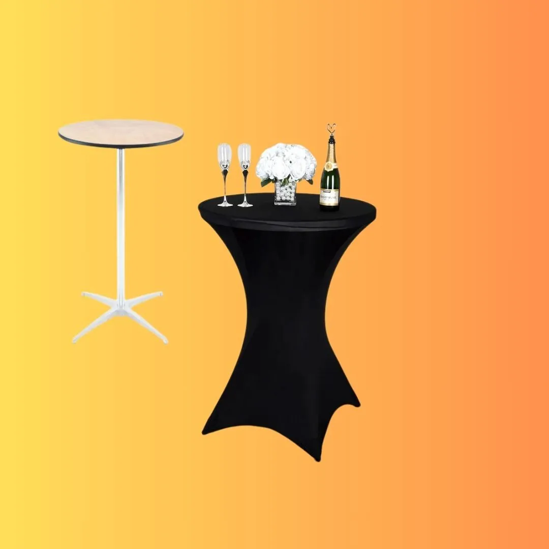 Spandex Table Cover - for Cocktail & Belly Bar/ High Boy tables (table not included)