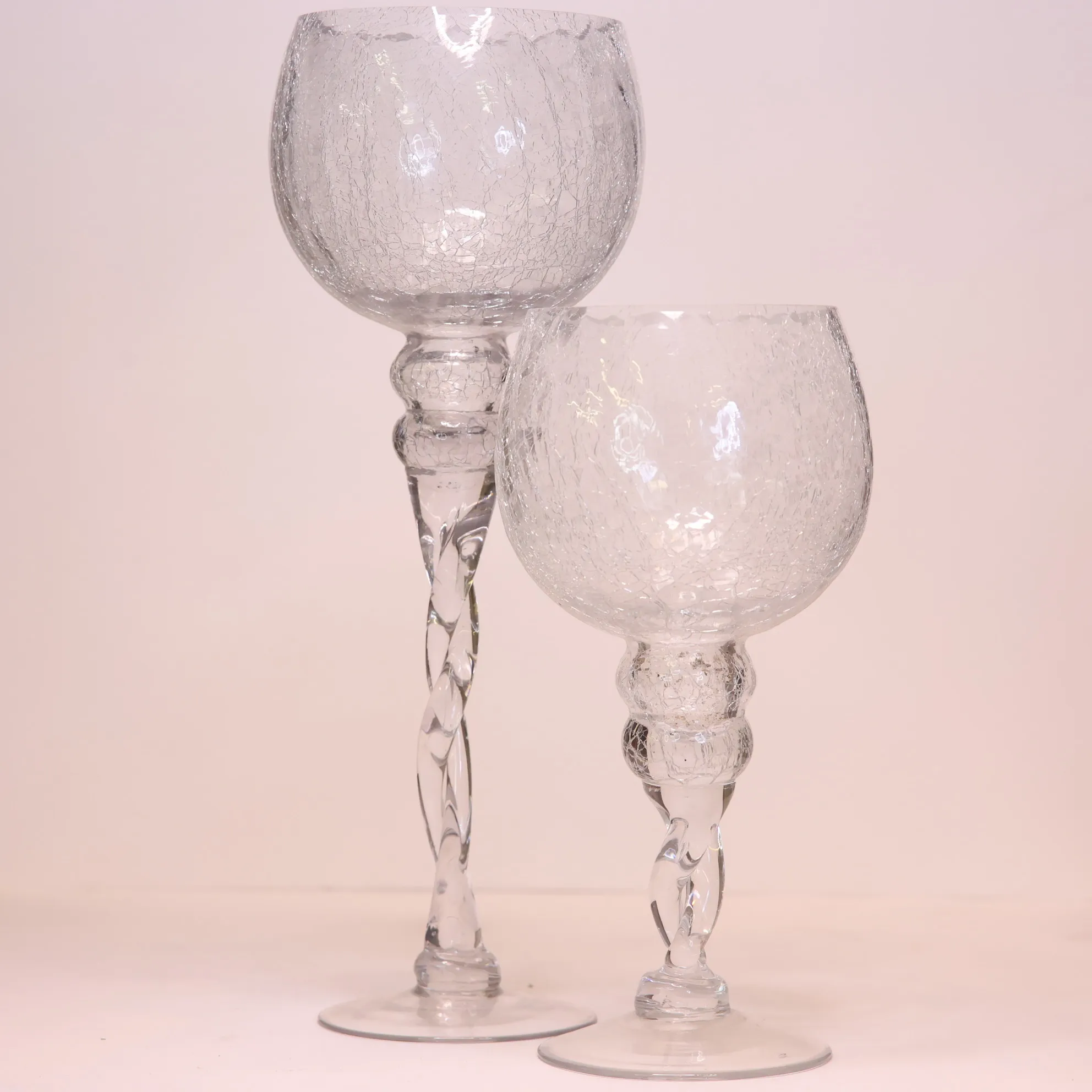 Cracked Goblet Candle Holders