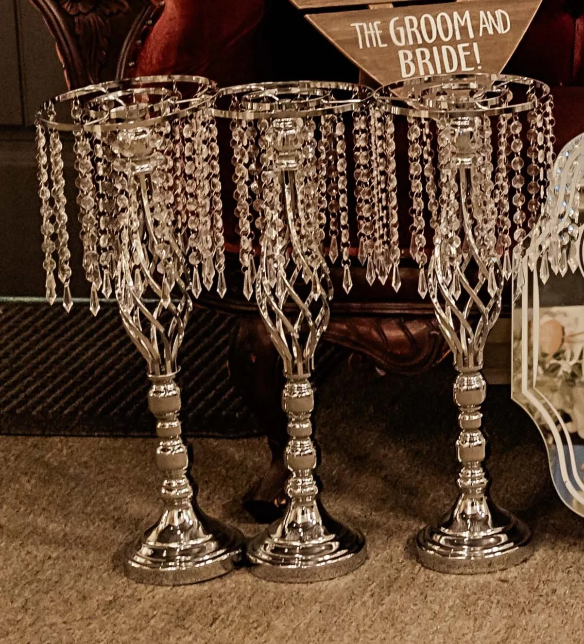 Crystal Chandelier Candleholders
