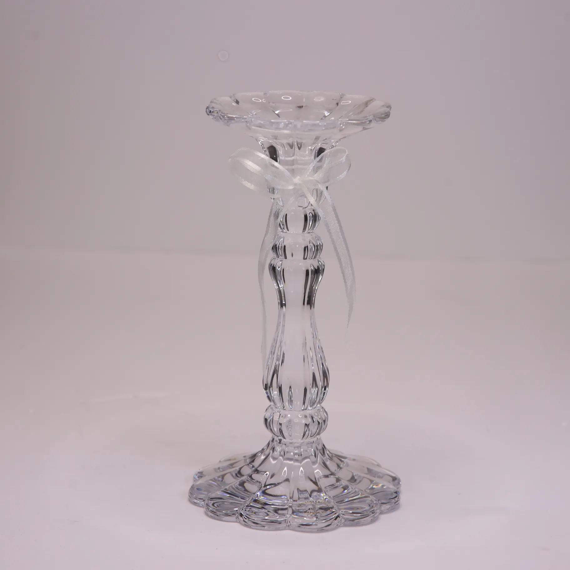 Glass Candlestick - Petal 8"