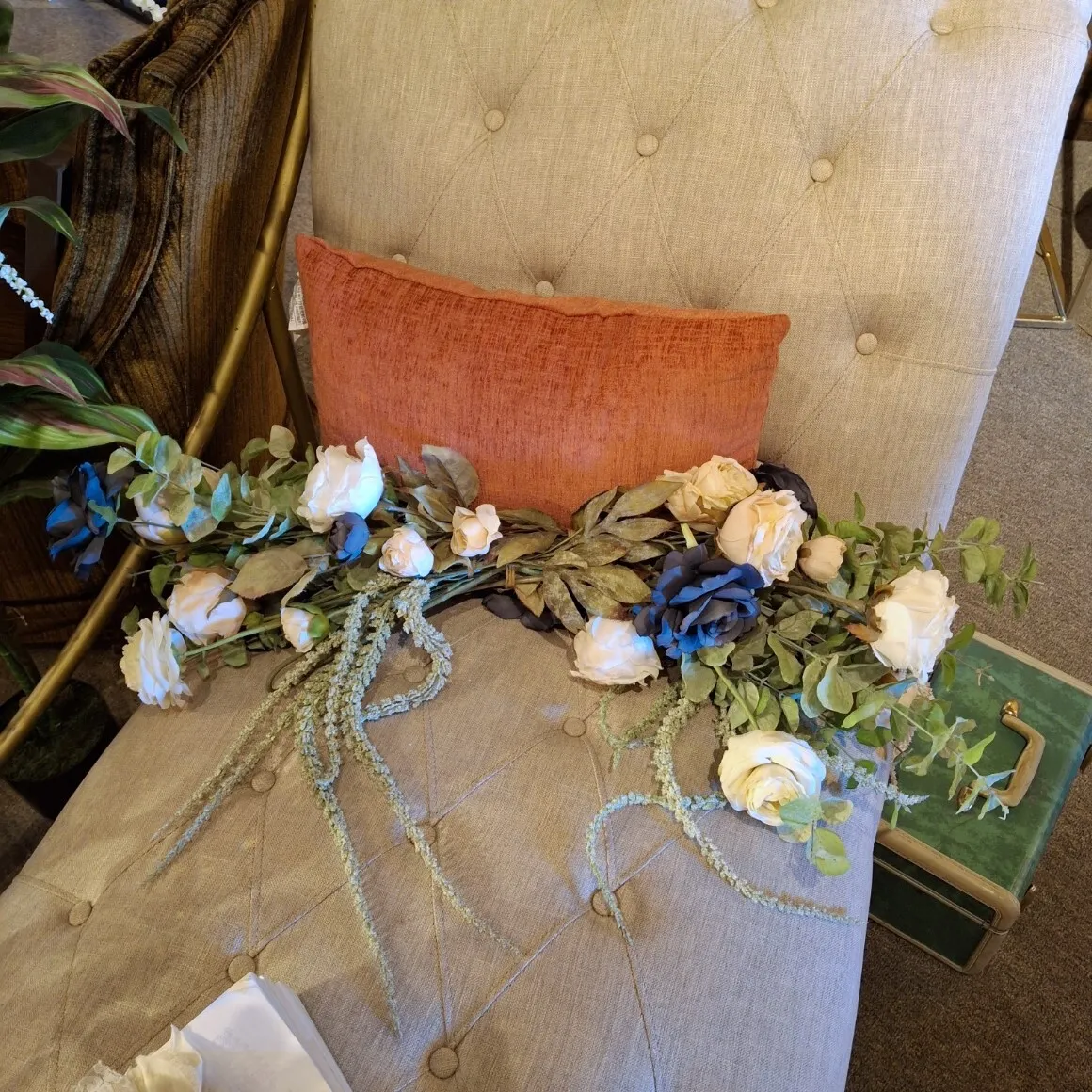 Wreathe Arrangement - Blue + White