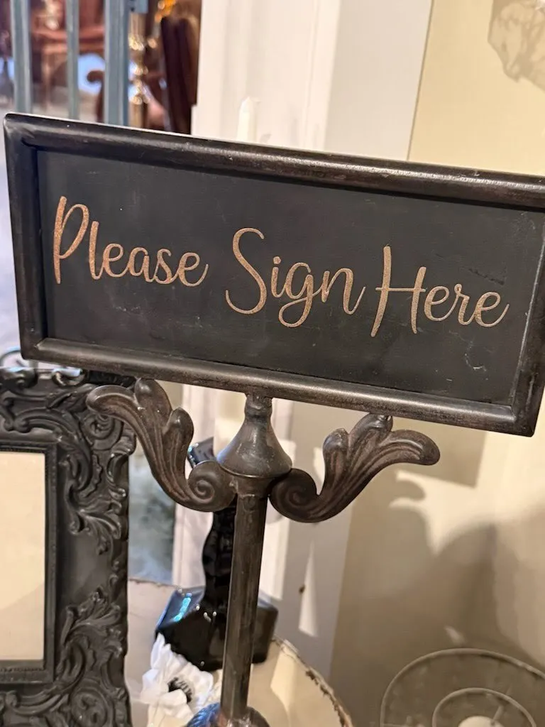 Sign - Please Sign Here, Tabletop