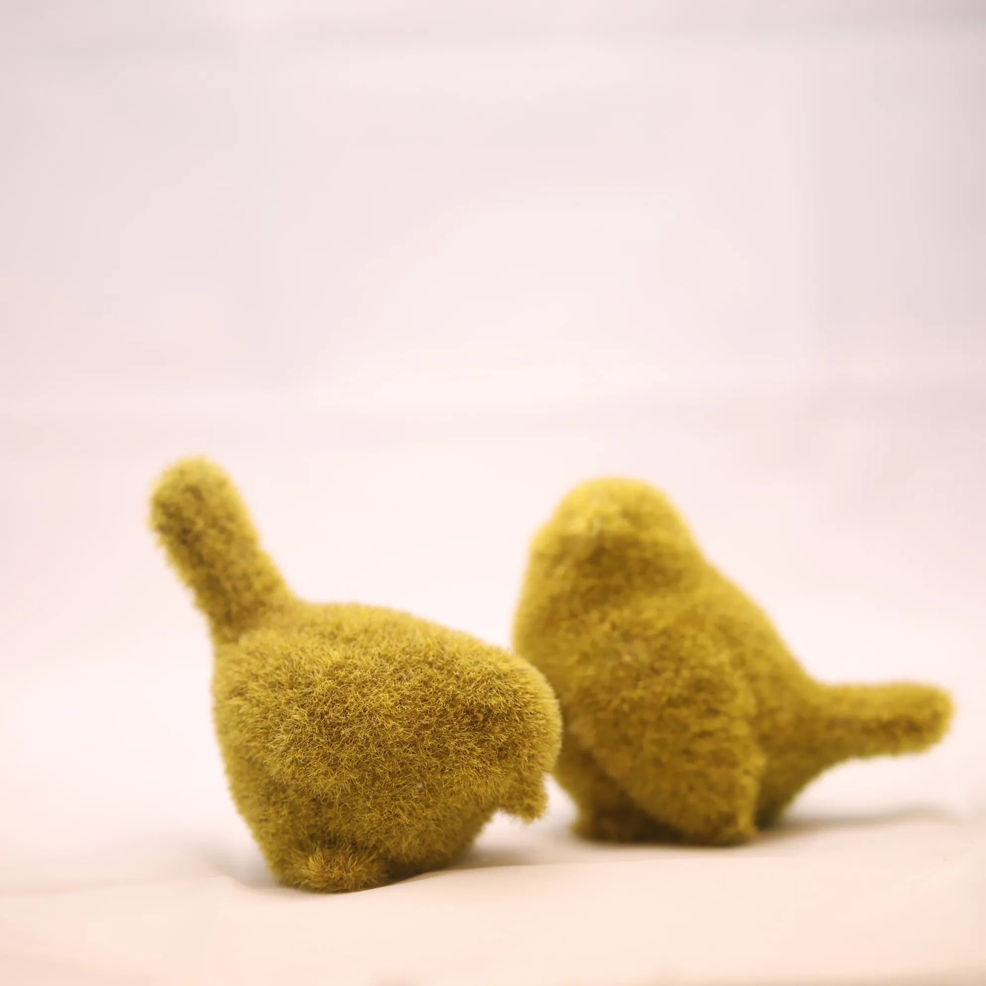 Fuzzy Flocked Bird Set
