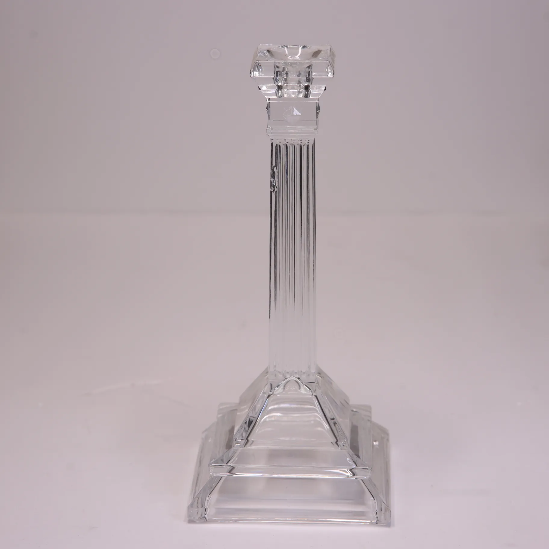 Glass Candlestick - Column 10"