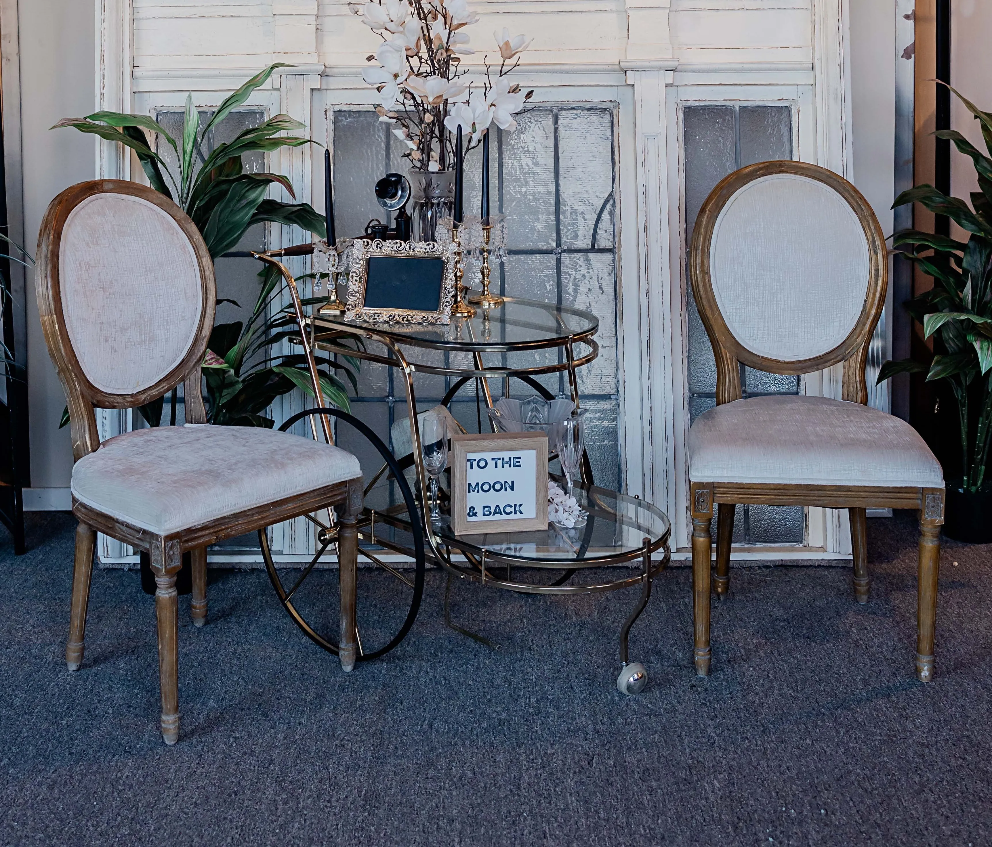 Cream and Wood Chair