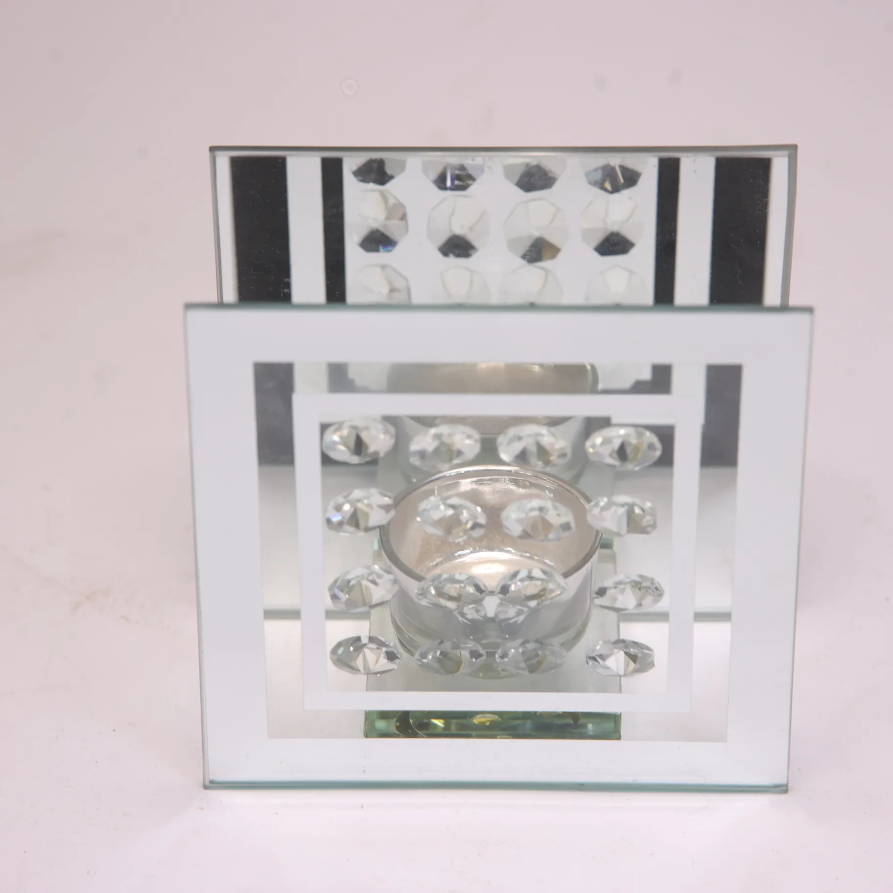 Square Crystal Tealight Holder