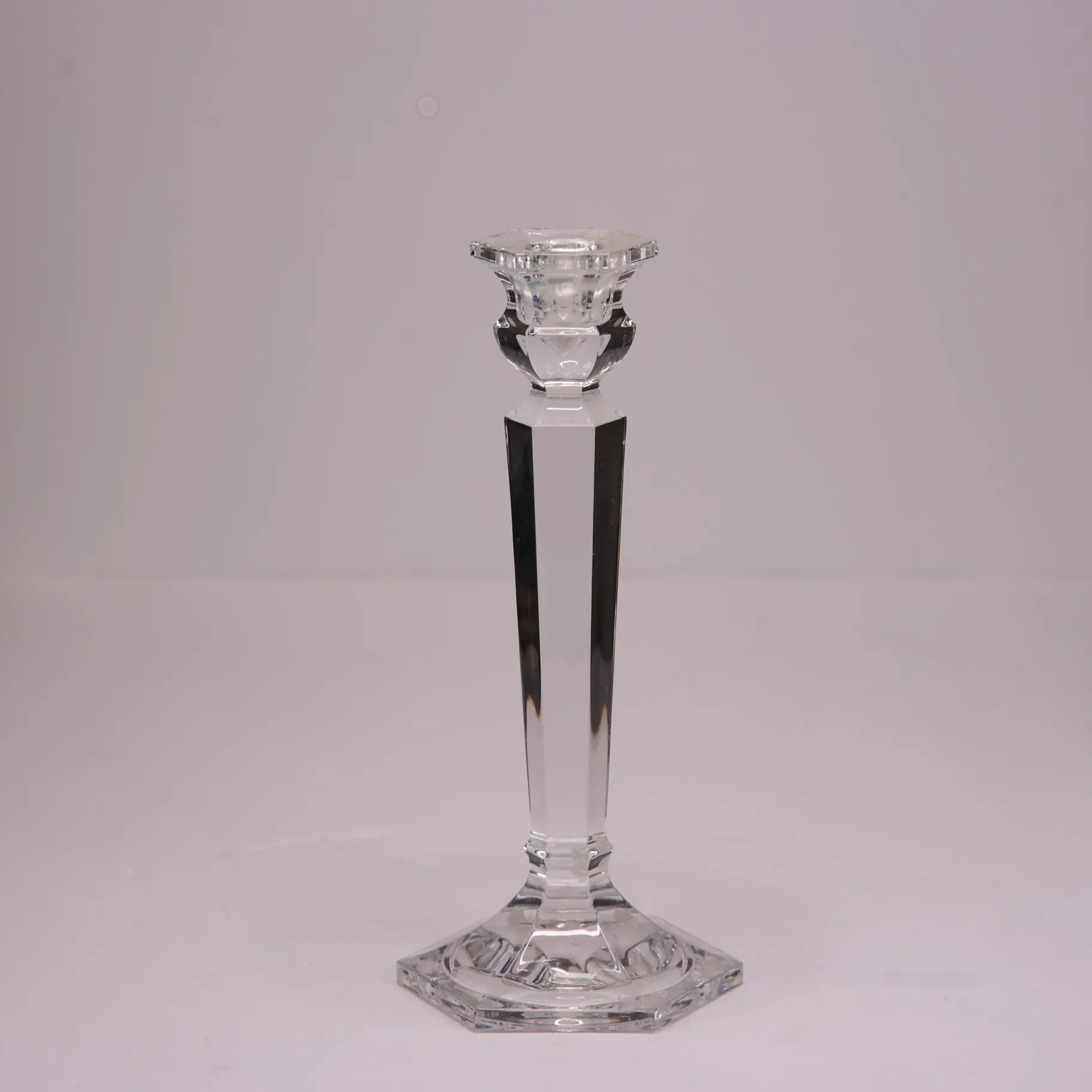 Glass Candlesticks Hexagon