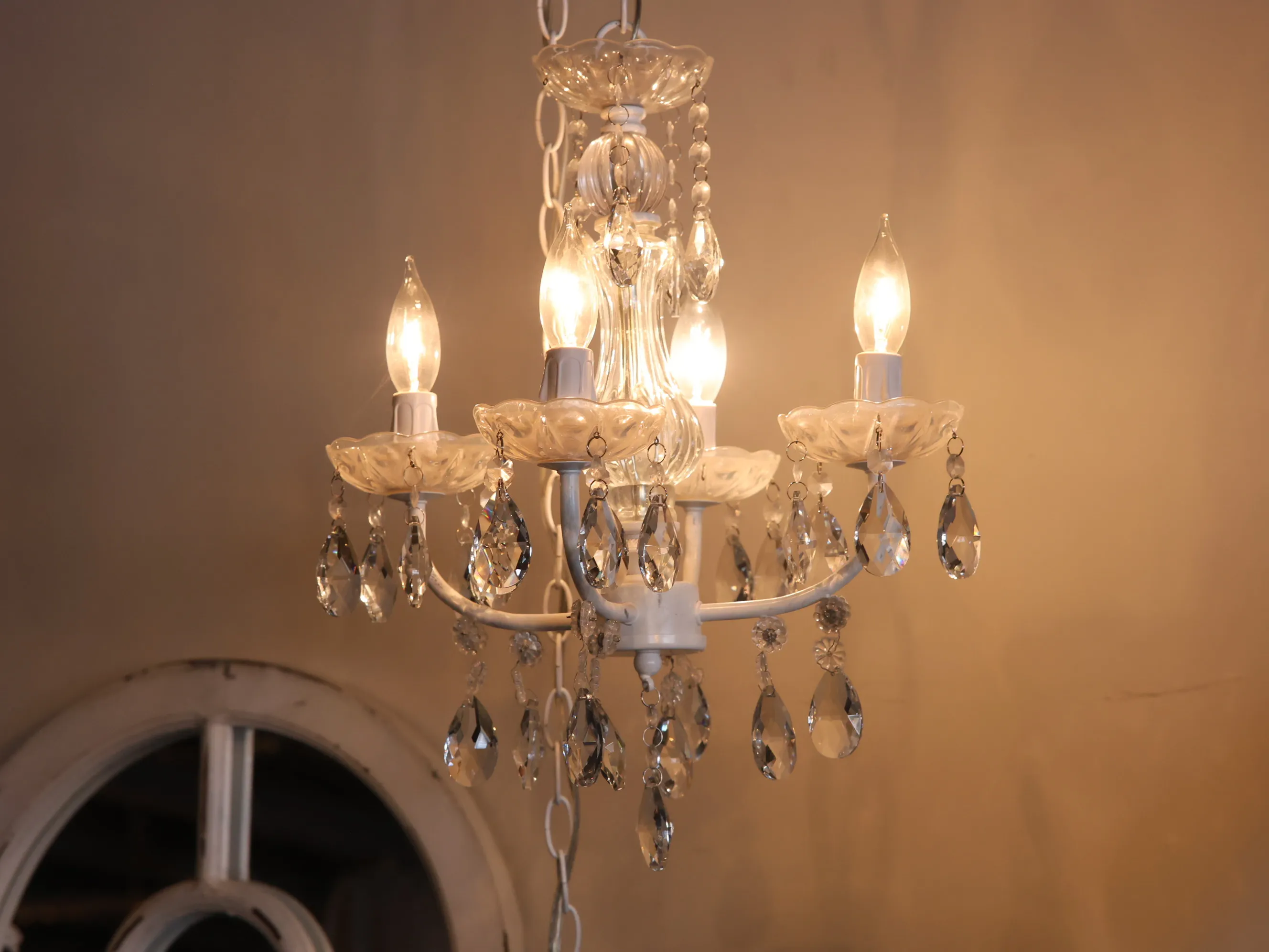 Crystal Saucer Chandelier