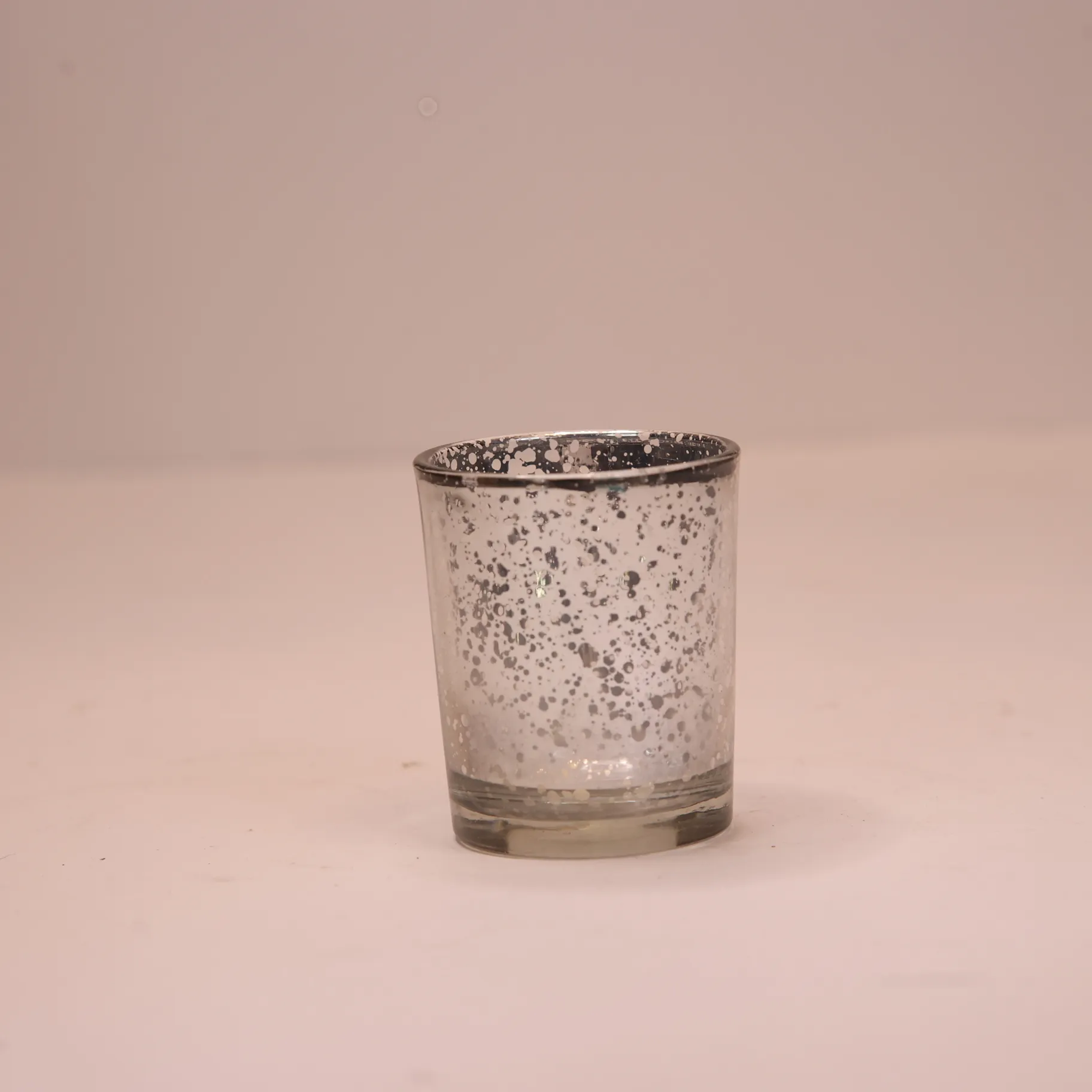 Tealight Candle Holder Spotted Silver