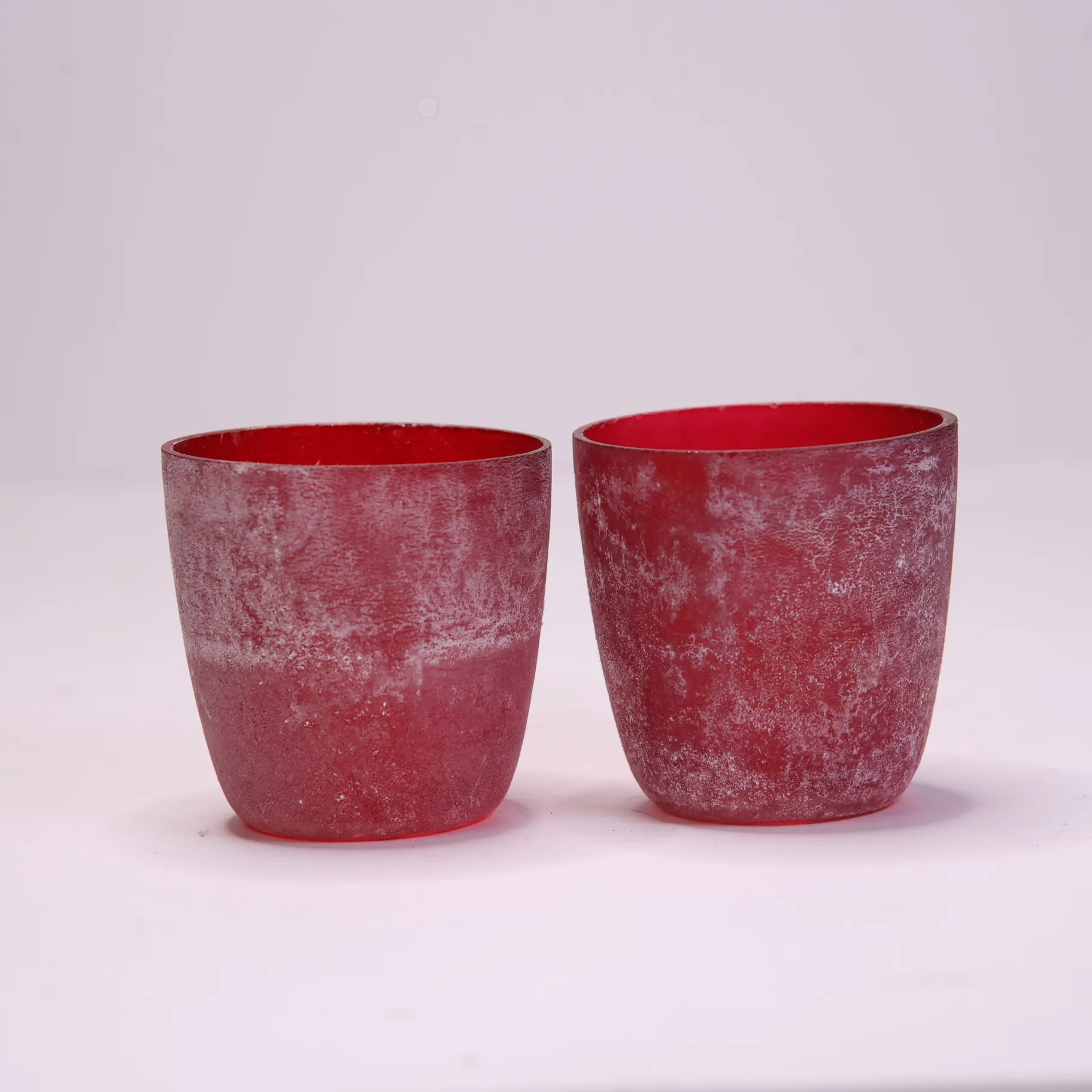 Frost Dark Red Candleholders