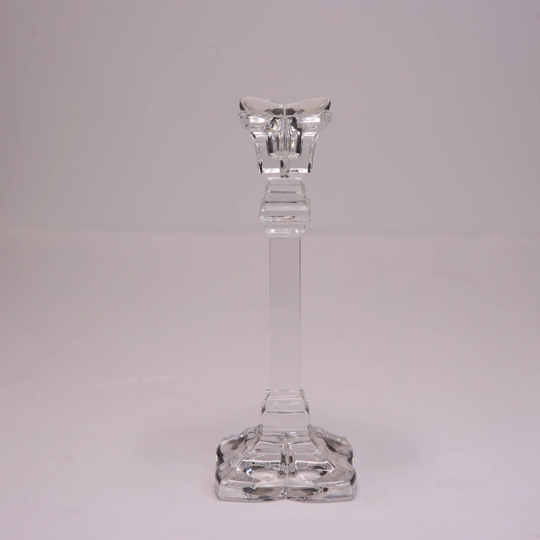Glass Candlestick Flower Top 8"