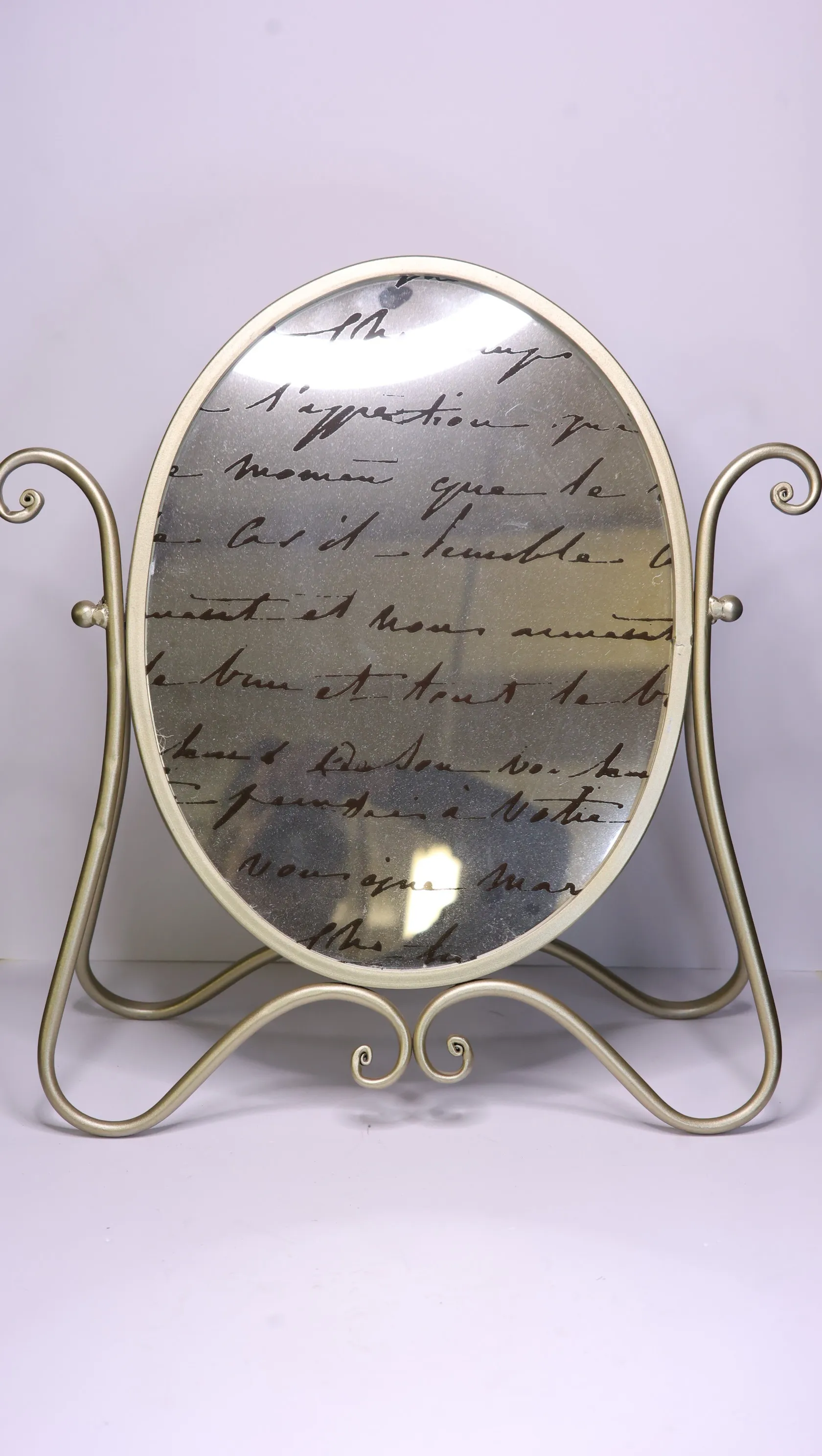 Gold Easel Tabletop Mirror