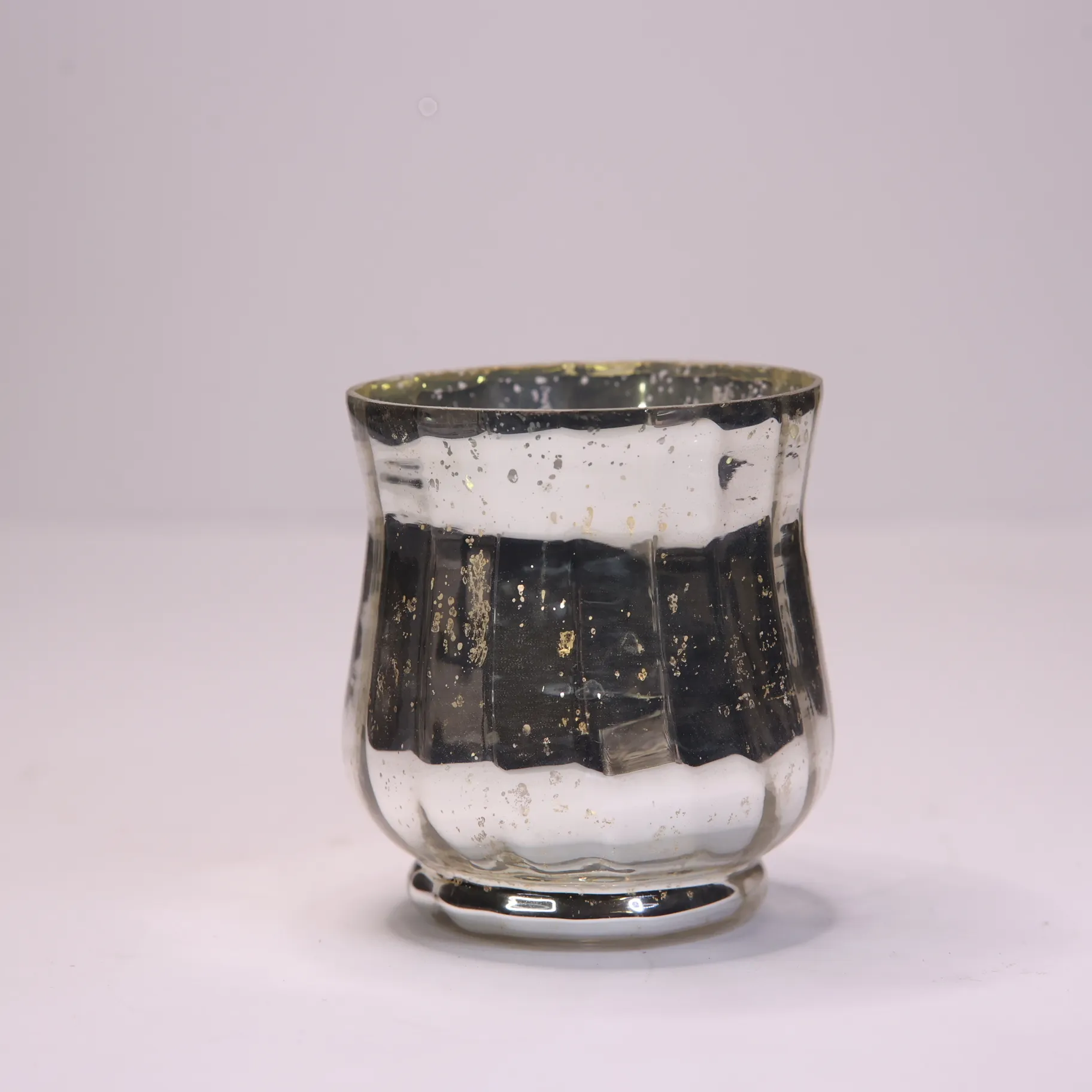 Tealight Holder Silver Speckled