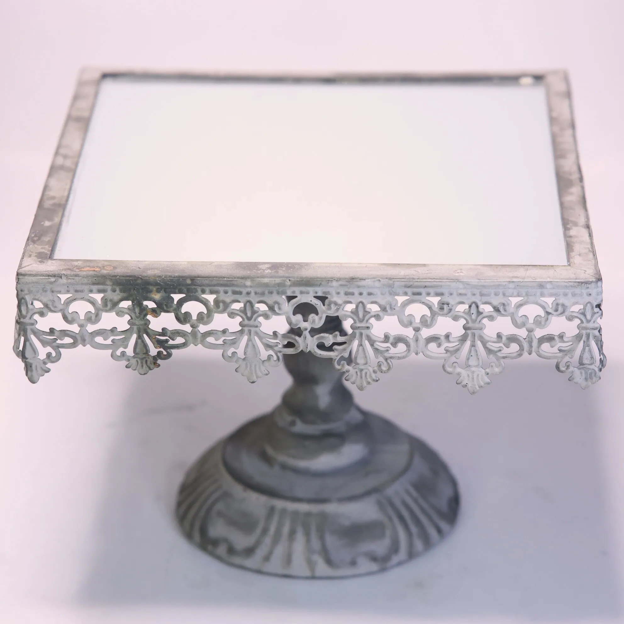 Square Mirror Cake Stand