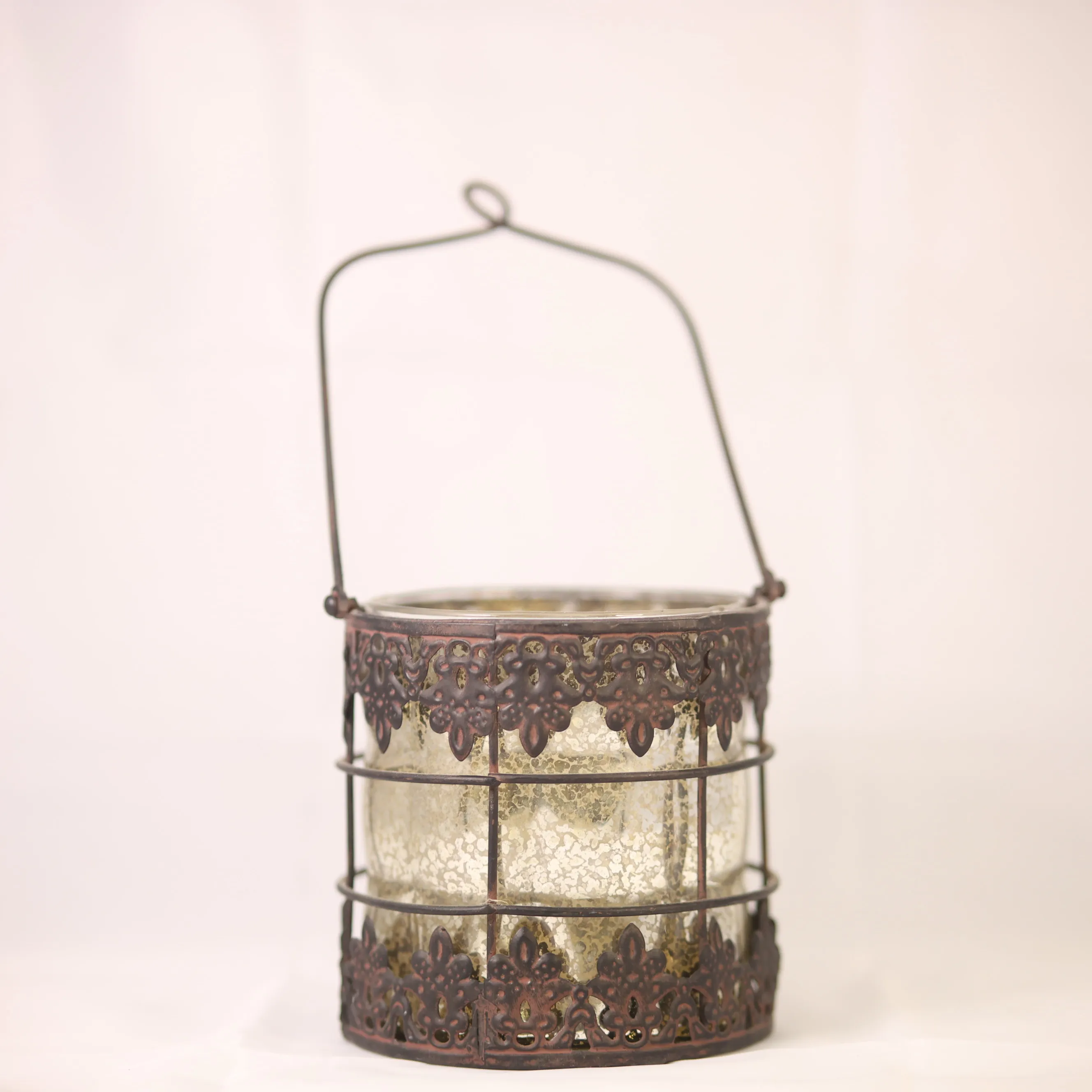 Lantern - Brown Bubble Glass