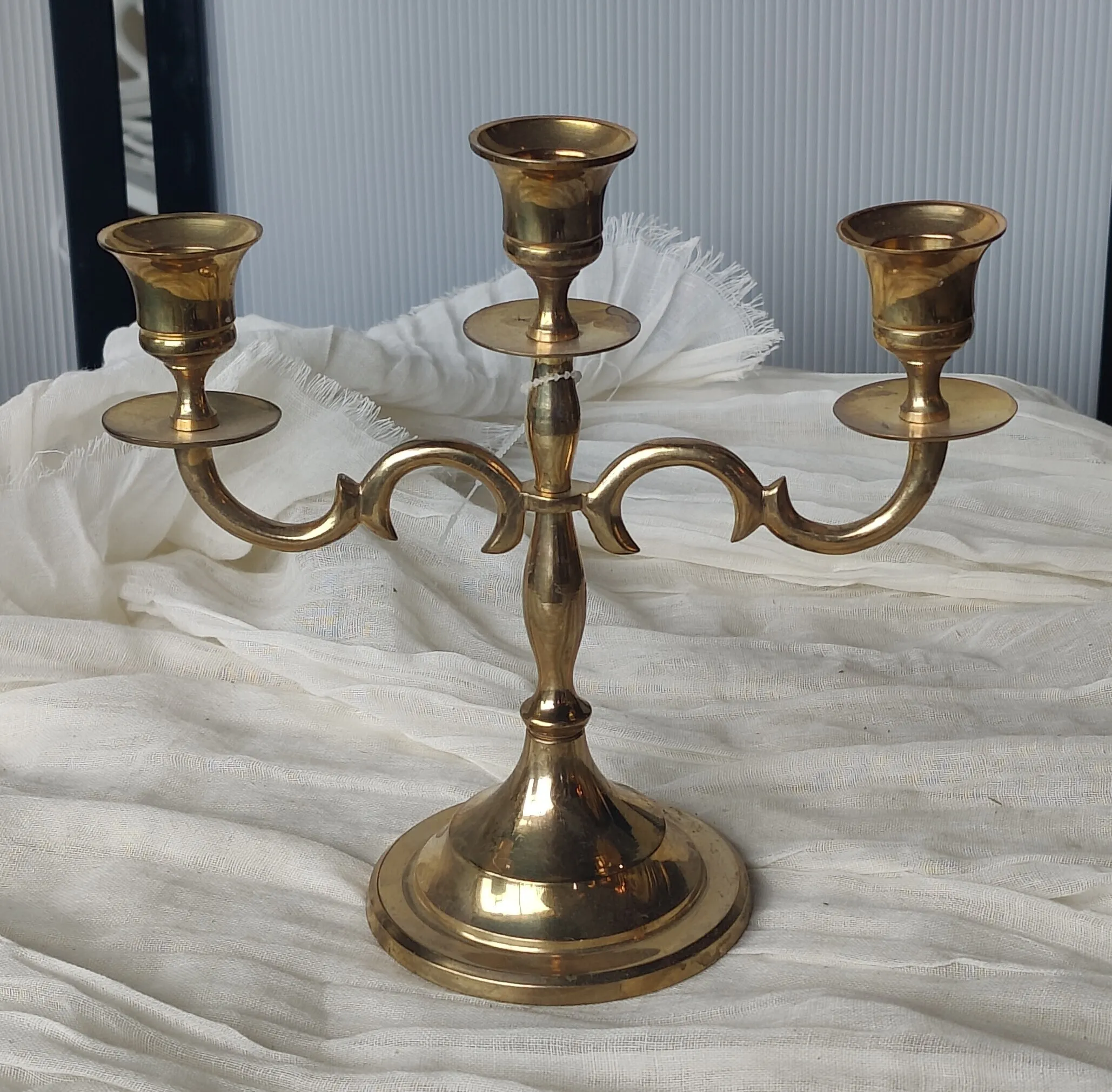 Gold 3 Arm Candelabras