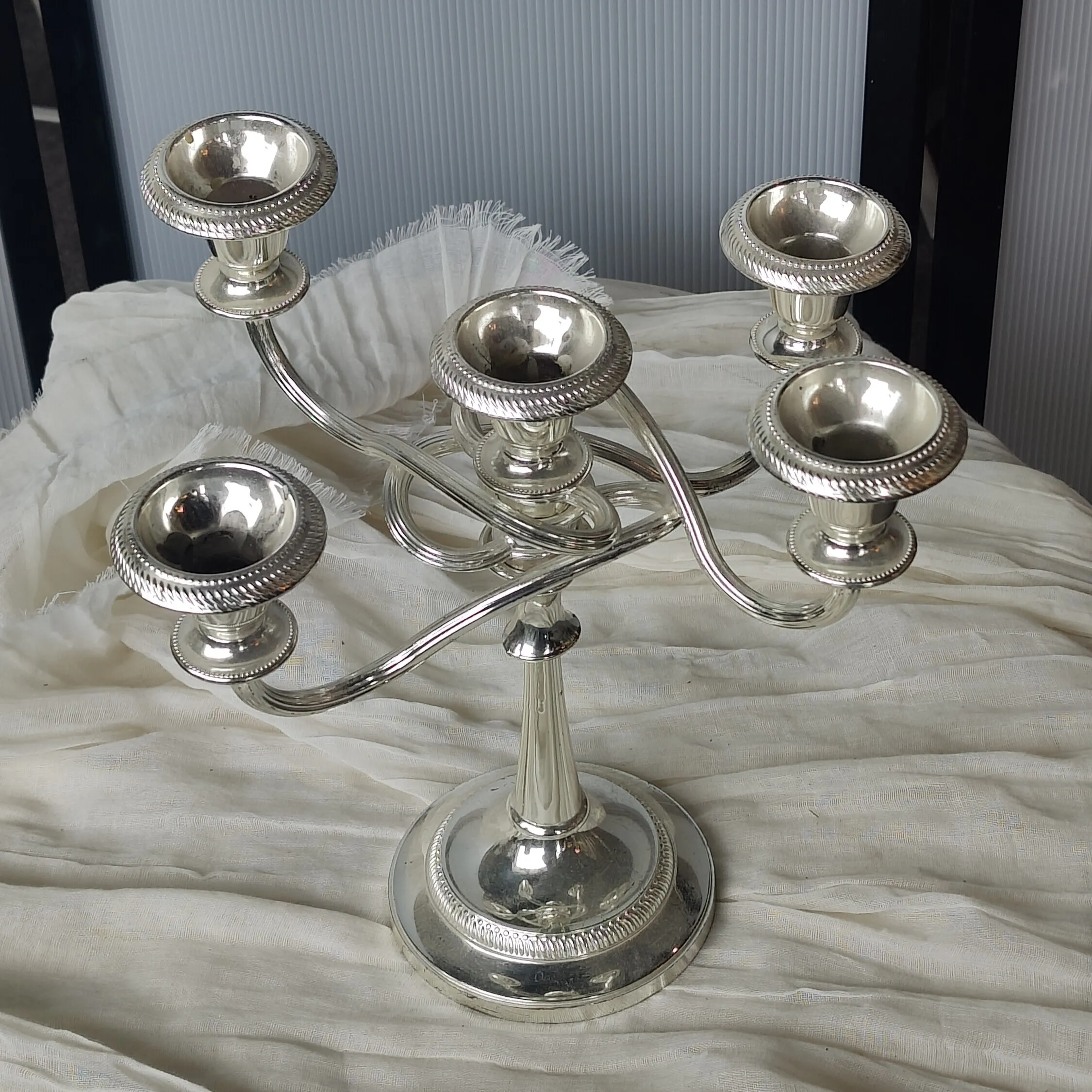 Candelabras - 5 Arm Silver
