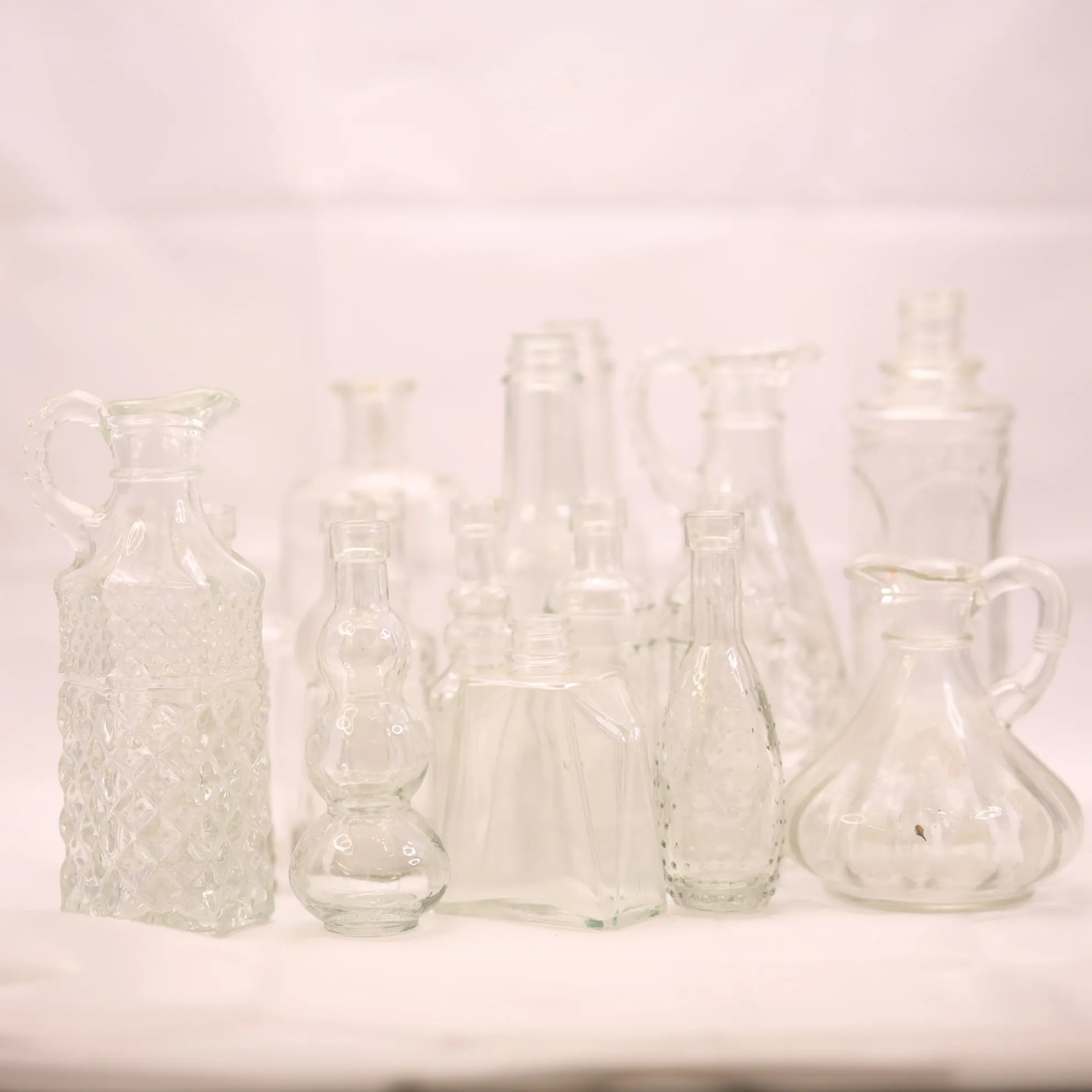 Small-Medium Clear Glass Bottles
