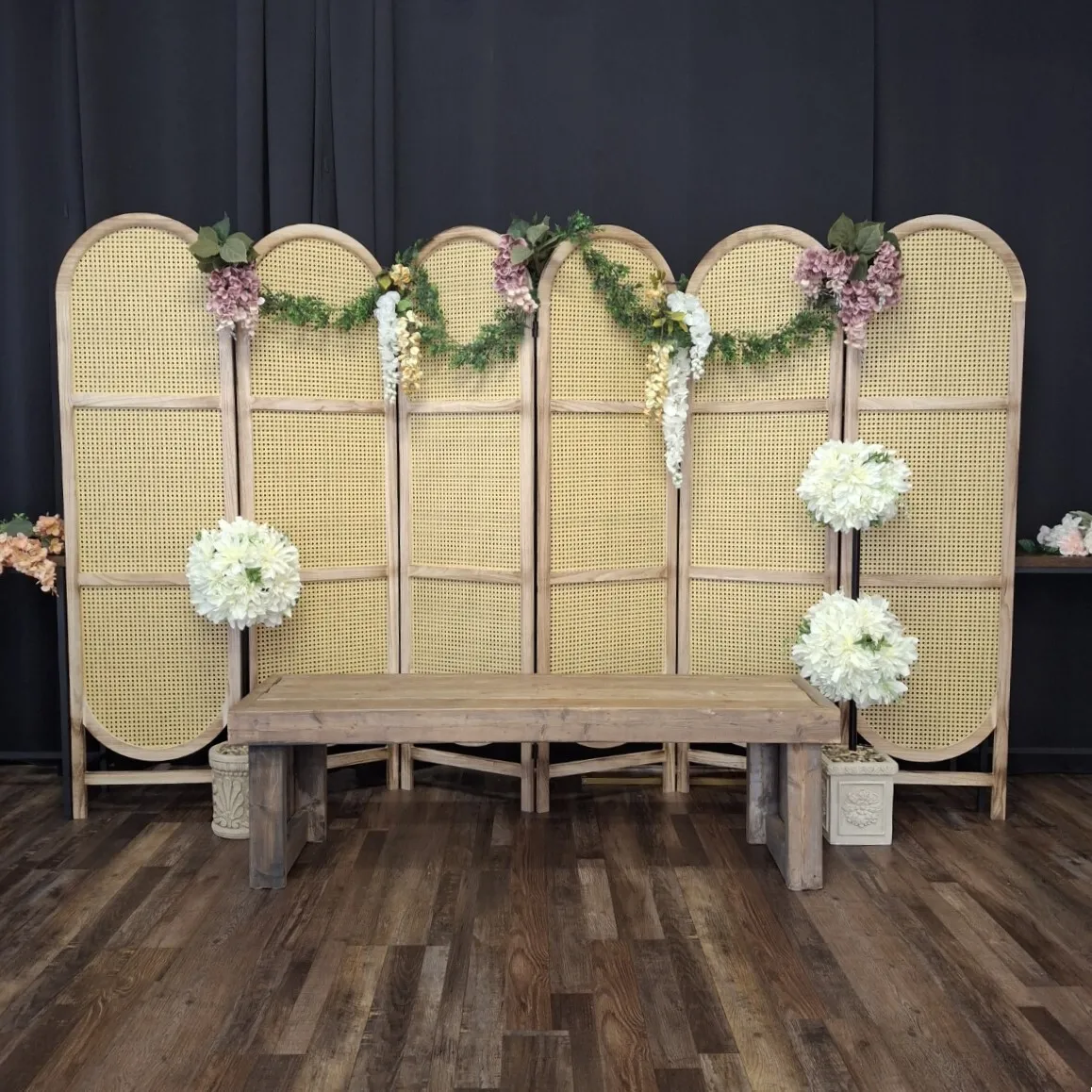 Room Divider - 6 Panel Wood