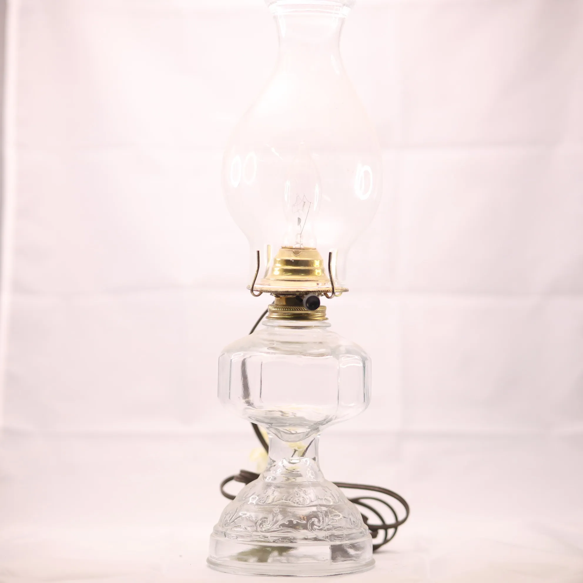 Large Glass Lamp - Plug-In