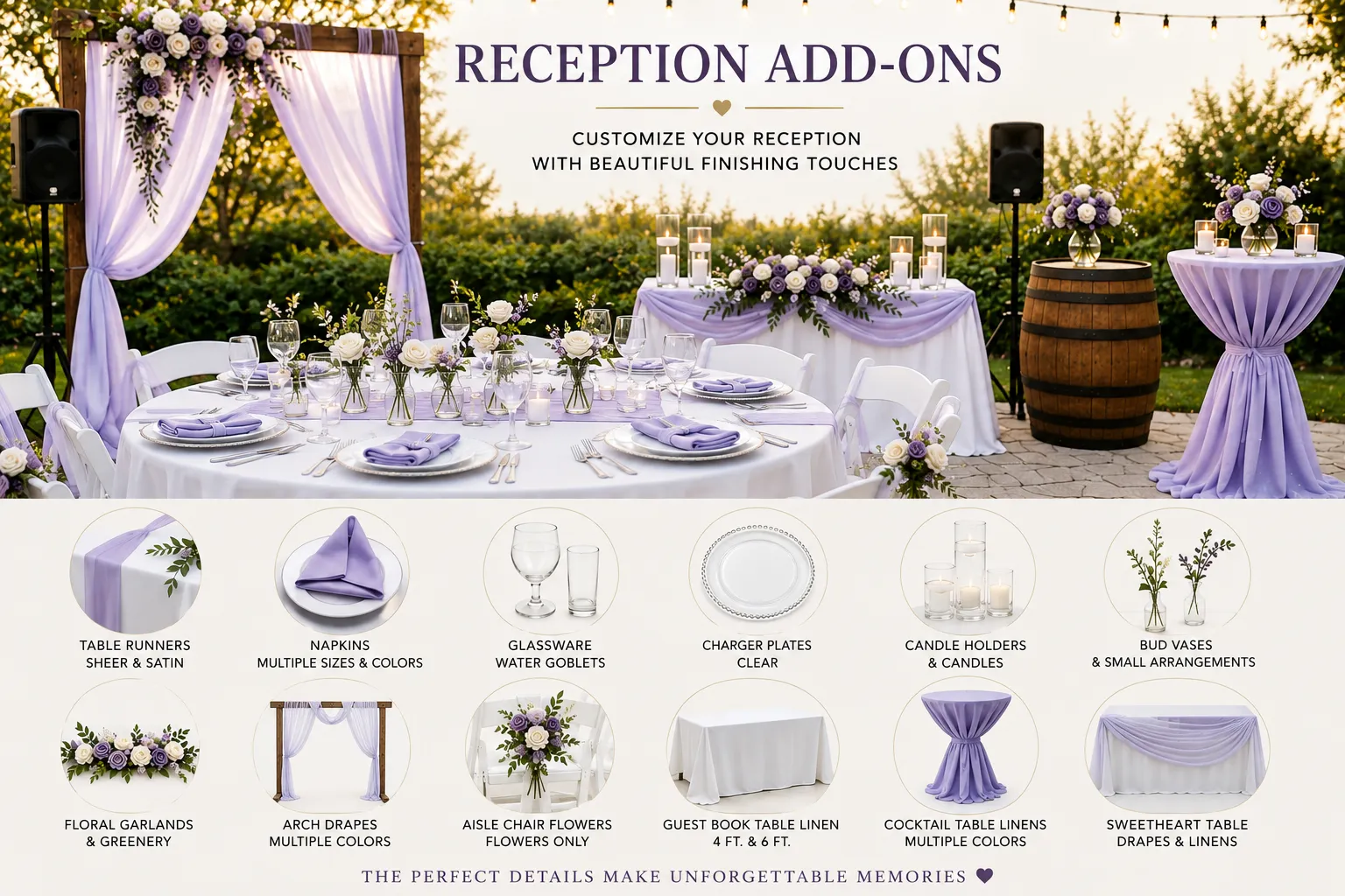 Simply Wed Reception Add-Ons