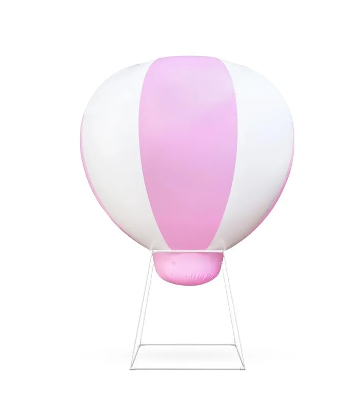 3 FT Pink Hot Air Balloon With Standing Frame