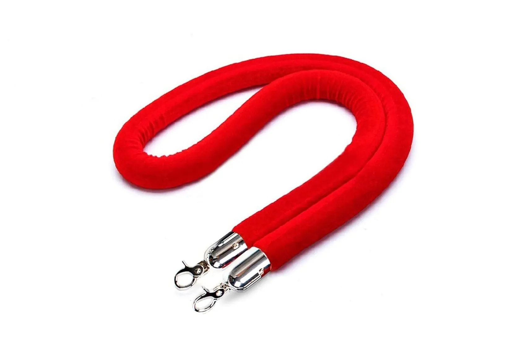 5 ft Red/Silver Stanchion Rope